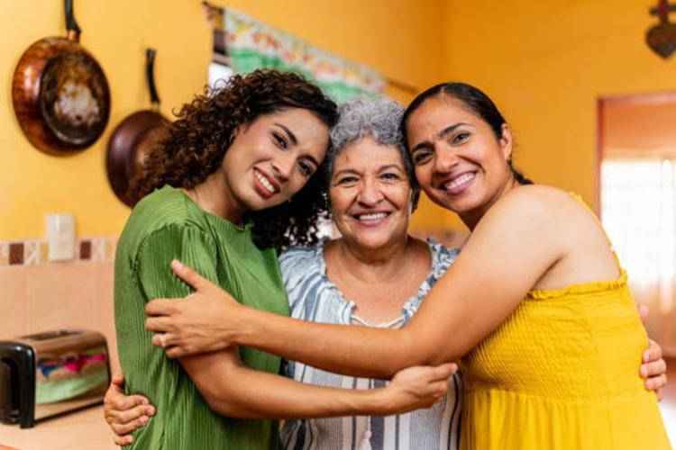 Picture of Latina Family Women Hugging Each other