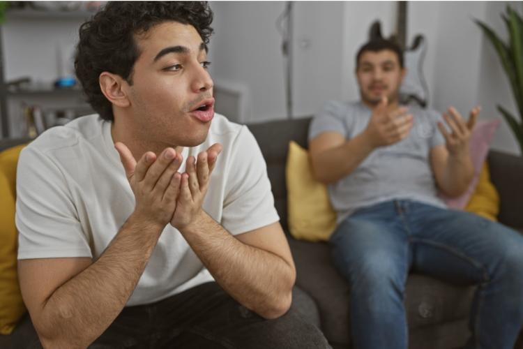 Two Siblings Discussing a Conversation