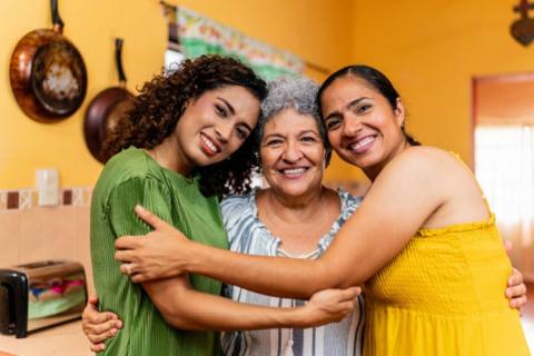 Picture of Latina Family Women Hugging Each other